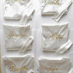 Le Ballet de l'Amitié Satinée : Les peignoirs des mes demoiselles d'honneur